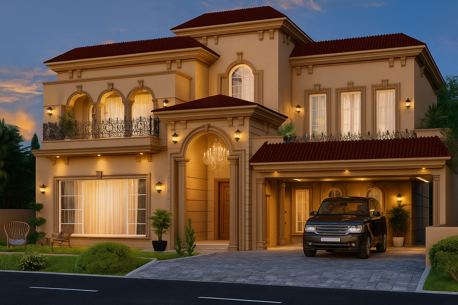 Luxury Villa Complex - 3D Design
